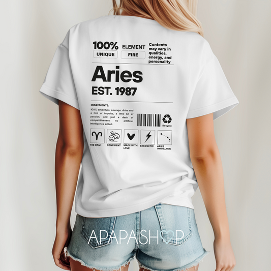 Playera Aries Oversized